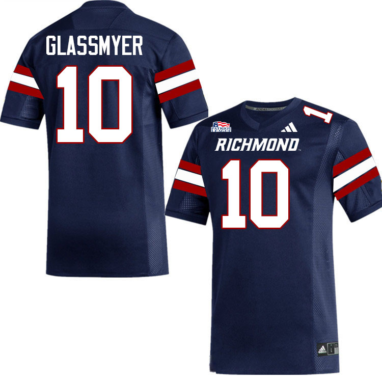 Richmond Spiders #10 Carter Glassmyer College Football Jerseys,Uniforms-Navy